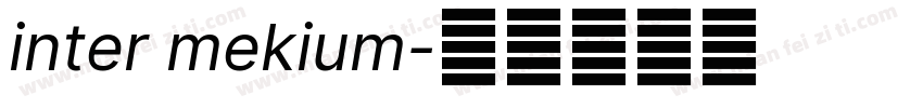inter mekium字体转换